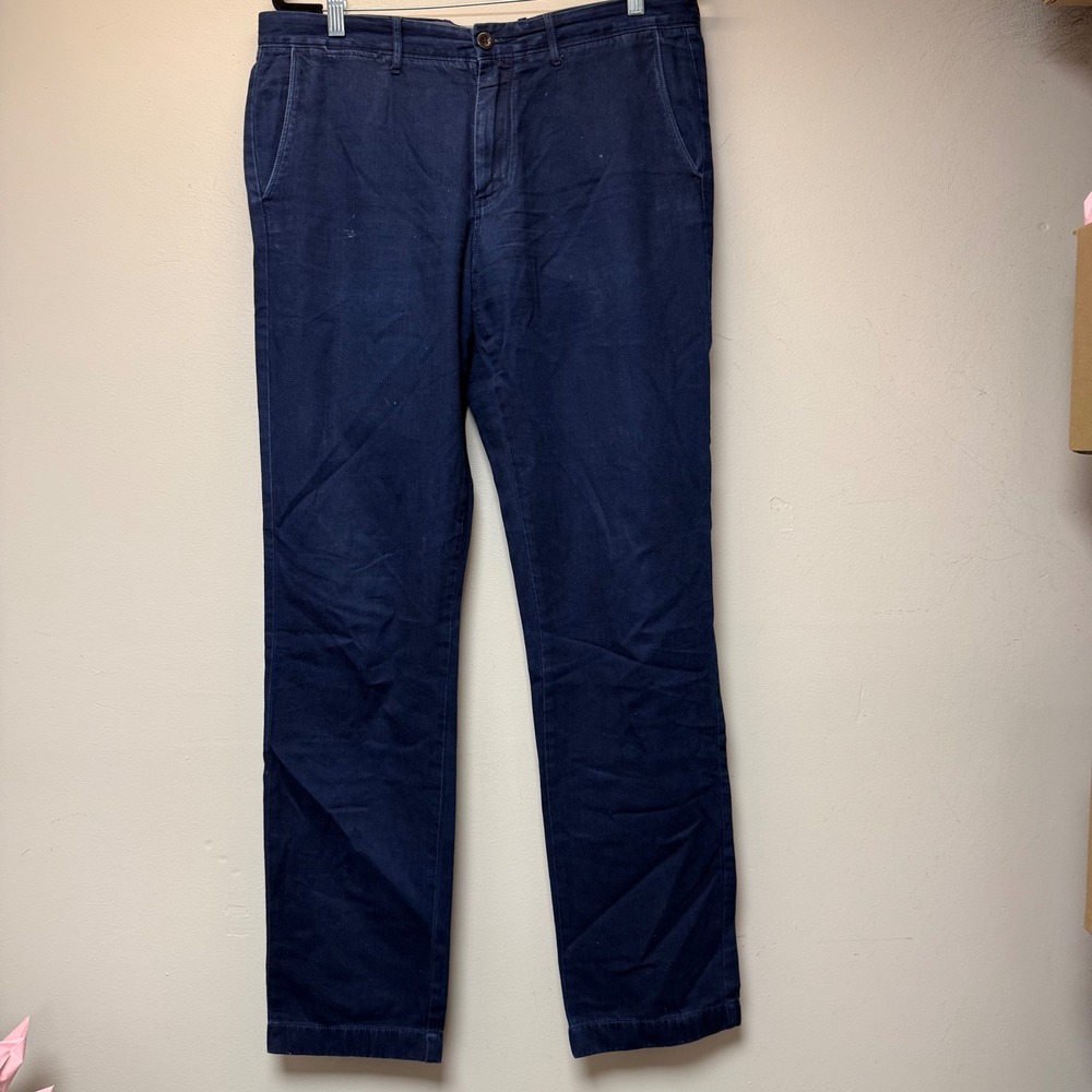 J.Crew 770 Straight Fit Pants Mens 34x34 Navy Blue Excellent Chino Trousers